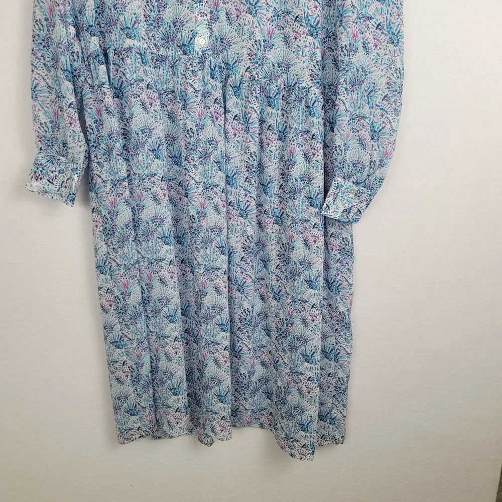Simply Southern Large Long Sleeve Oversized Dress Colorful Flowy lightweight
